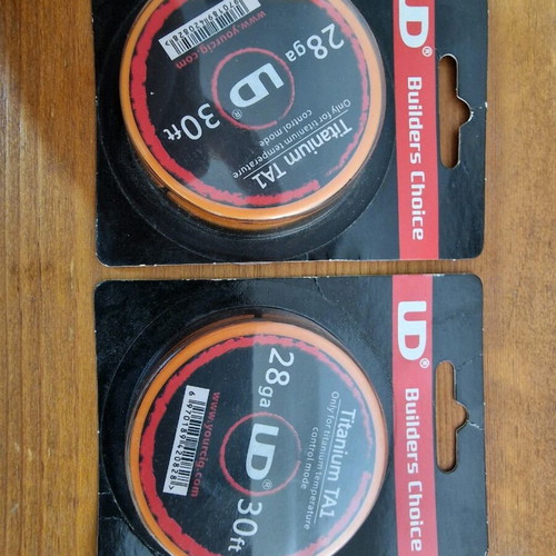 Vape wire new 2 x UD Titanium TA1 28ga 30ft