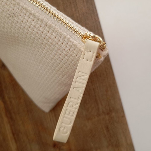 Guerlain women's toiletry bag like new, ecru color