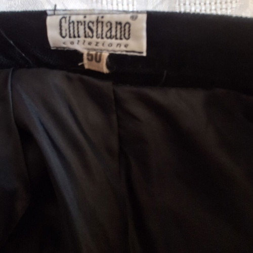 Christiano Collezione Black Velvet Skirt Size 50, New