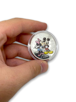 Επάργυρο συλλεκτικό νόμισμα Disney Mickey & Minnie καινούργιο σε κάψουλα
