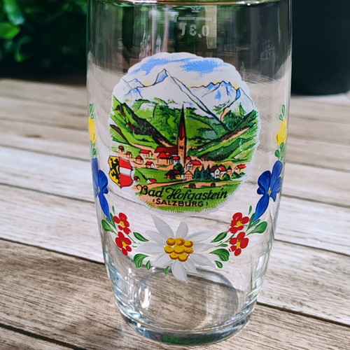 Bad Hofgastein Salzburg vintage Austrian beer glass 300 ml