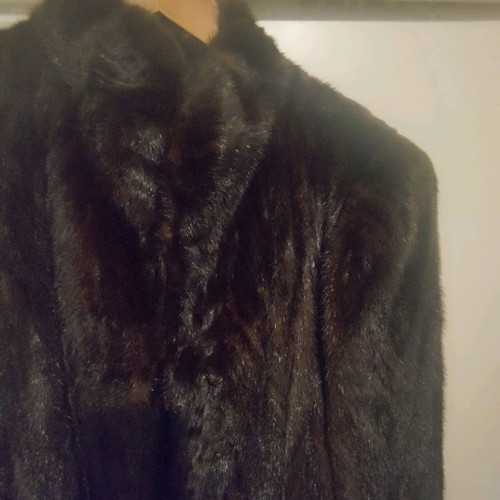 Fur genuine black 1m length size small/medium like new