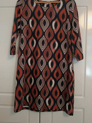 Sweet Miss dress with rhombus patterns like new, black and brown