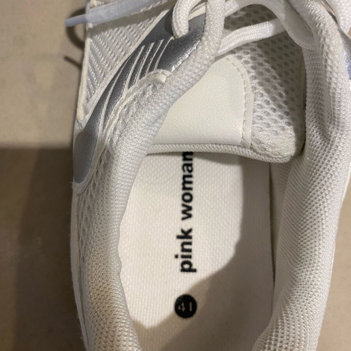 Pink Woman Sneakers like new, size 41, white and grey