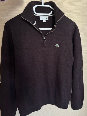 Lacoste sweater used 100% wool dark eggplant size M