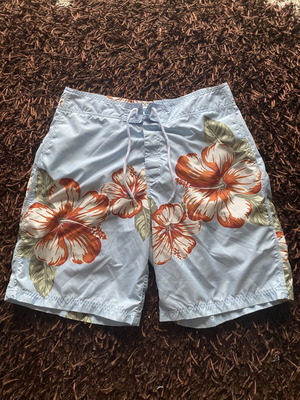 Nautica men's swim shorts like new, turquoise and orange