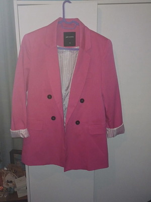 Σακάκι μακρύ φούξια Pink Woman XS σαν καινούργιο