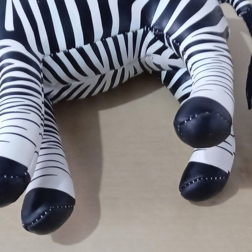 Vintage realistic leather zebra used