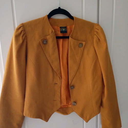 Vintage women's jacket size S like new, mustard color