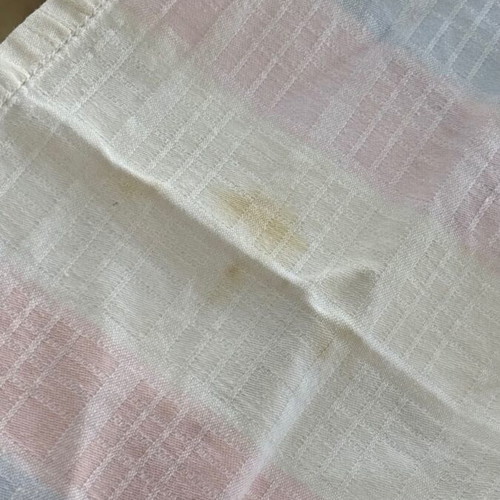Tablecloth with 3 napkins used, pastel colors, cotton fabric