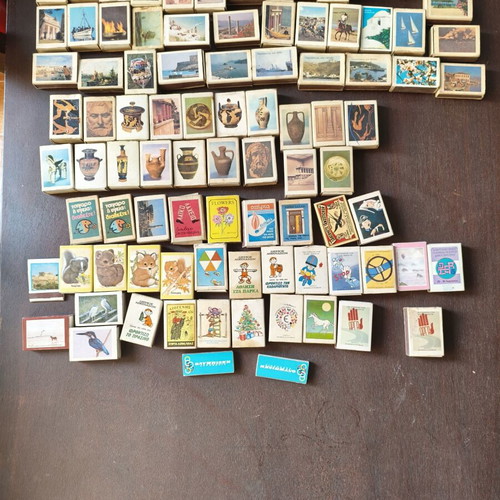 Matchboxes used, vintage 80s collection