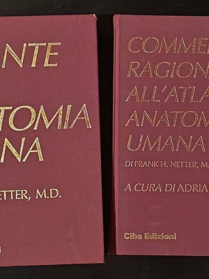 Books of Human Anatomy and Internal Medicine like new, Italian