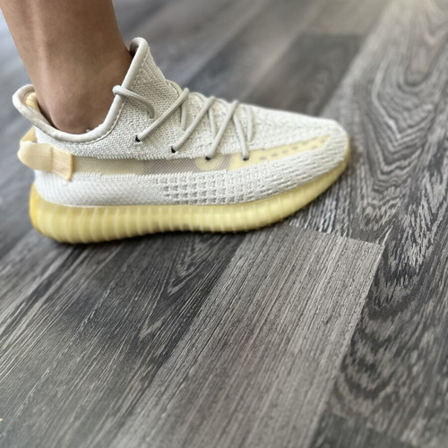 Yeezy women's sneakers size 38, beige-white