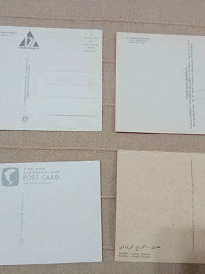 Postcards used, pack of 4 pieces