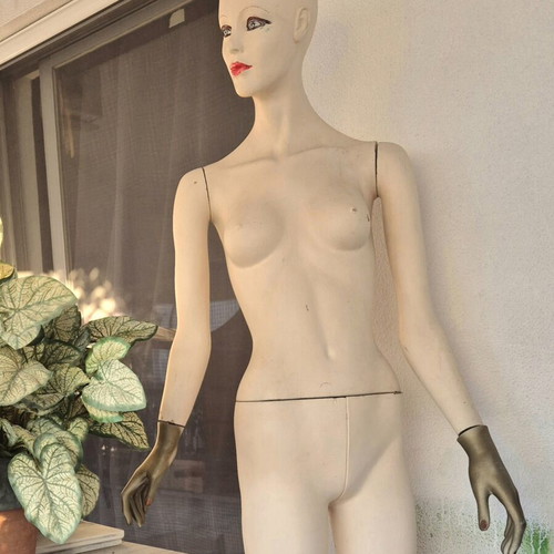 Vintage display mannequin used with metal base, 70s-80s style