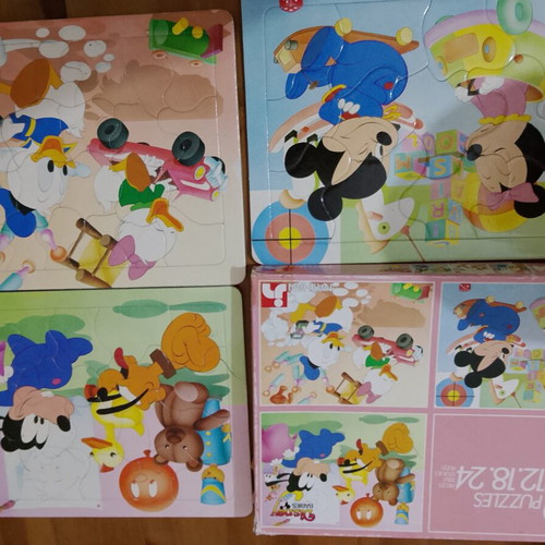 Vintage Disney Babies Puzzle 3 in 1 Nathan 1986, like new