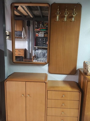 Entrance furniture used with mirror, coat rack and shoe cabinet
