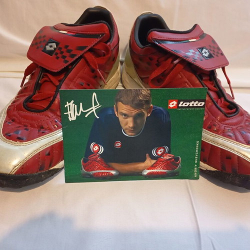 Lotto Sheva Pro vintage football shoes used, size EU44, red and silver