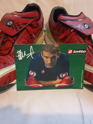 Lotto Sheva Pro vintage football shoes used, size EU44, red and silver