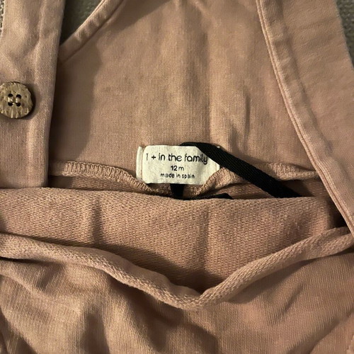 +1 In The Family Dungarees 100% Cotton Made In Spain Like New