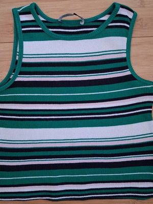 House striped crop top XS new, colorful
