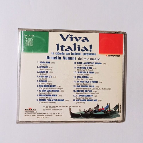 Ornella Vanoni Viva Italia CD used, Italian songs