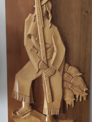 Wooden carving musician like new, handmade from Czechia