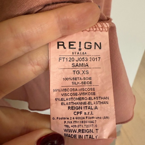 Reign blouse new with open back silk and viscose XS