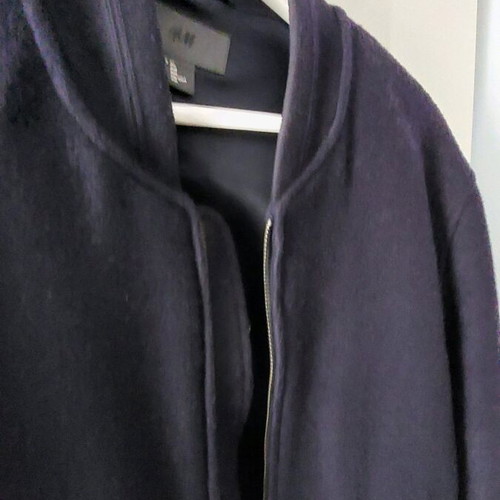 H&M men's wool jacket dark blue No50 like new