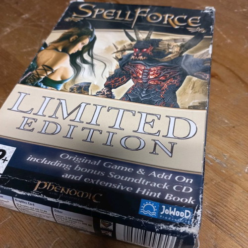 Spellforce PC game limited edition used, worn box
