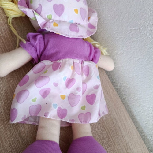 Old purple cloth doll used