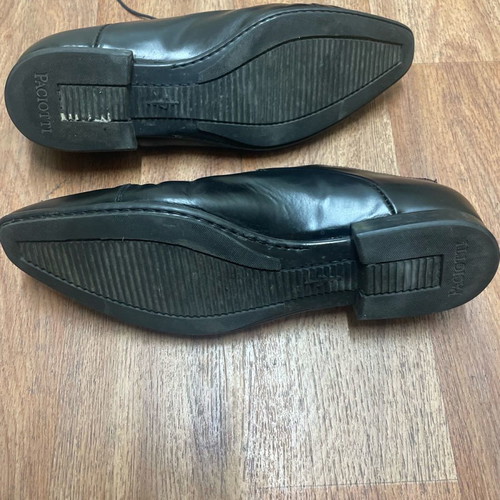 Men's leather shoes moccasins used, size 43, Cesare Paciotti, black
