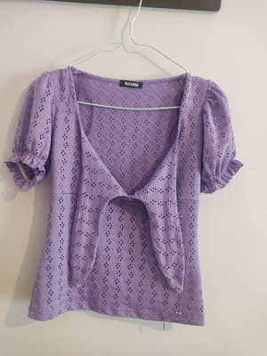 Paranoia purple short-sleeve blouse like new, size S