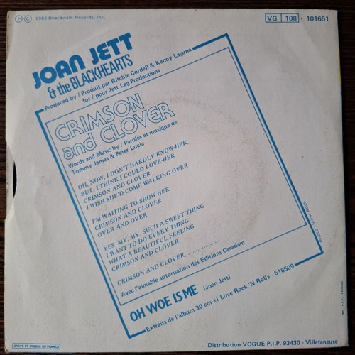 45 RPM record Joan Jett like new