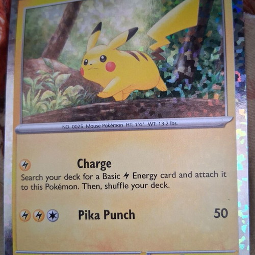 Pokemon Pikachu Card new, holographic design