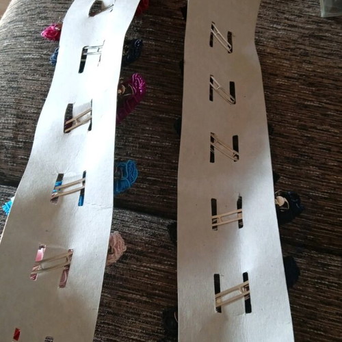 Hair clips new, pack of 12, black and multicolor
