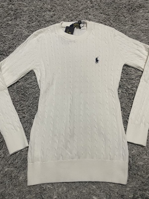 Polo Ralph Lauren white knit jumper, size M