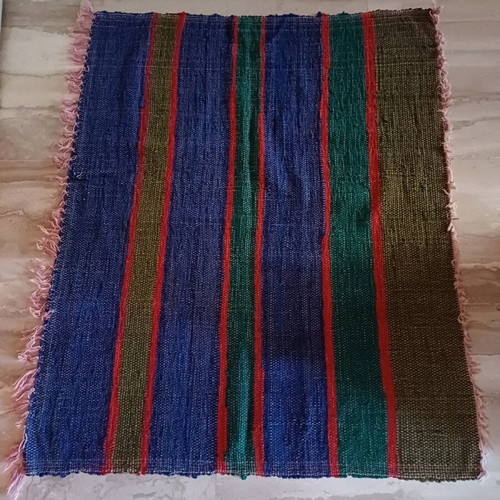 Woven rug new, colorful 0.76 x 0.87 m