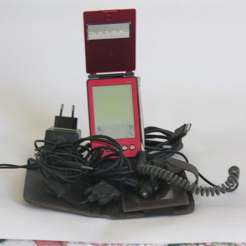 Palm Handspring Visor PDA used with accessories and software