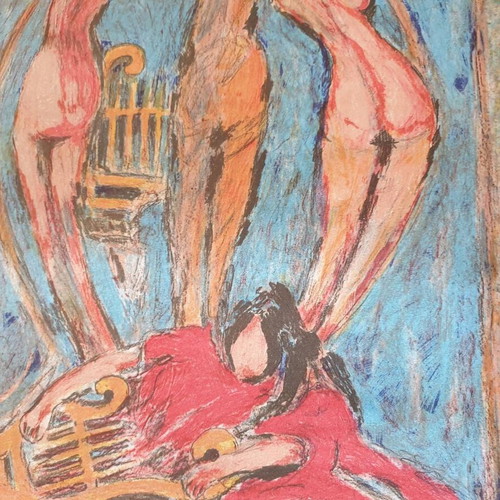 Aristide Patsoglou lithograph used, numbered and signed