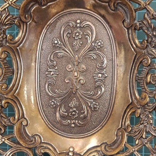 Vintage fondantière used bronze with Art Nouveau design
