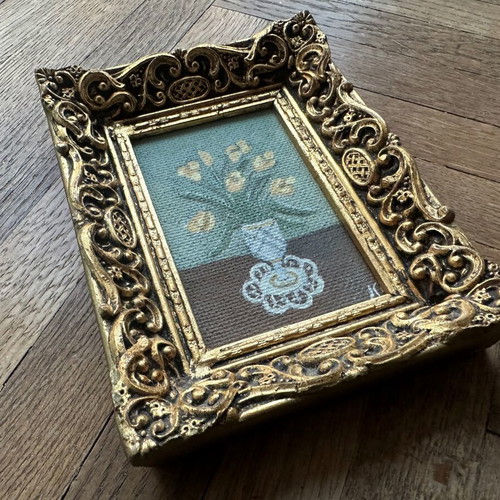 Small painting with frame like new, vintage, retro