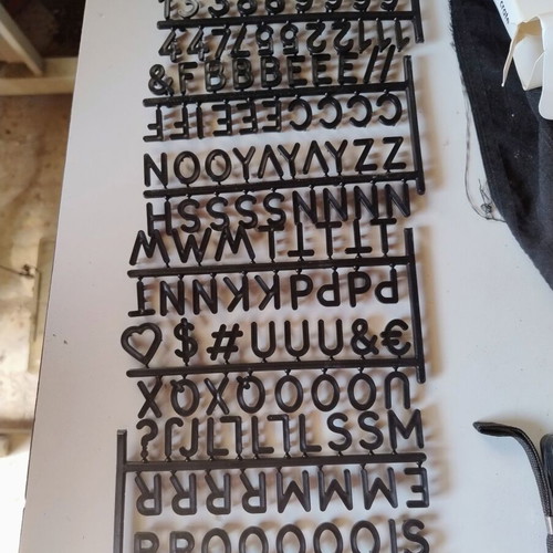 HEMA letters and symbols set for foldable letter crate