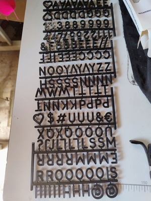HEMA letters and symbols set for foldable letter crate