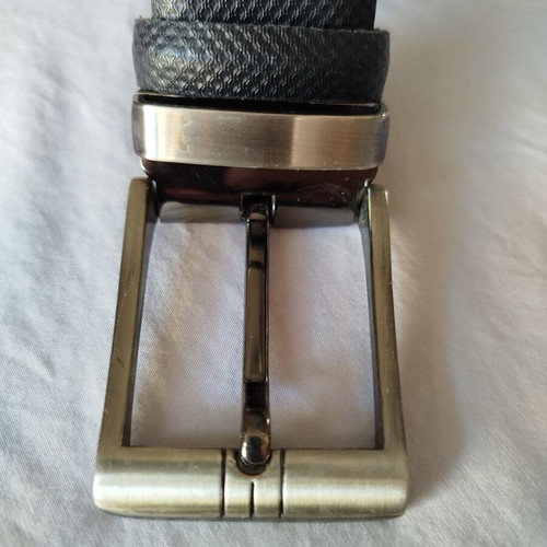 Men's leather reversible belt like new, black, size XXL 135cm