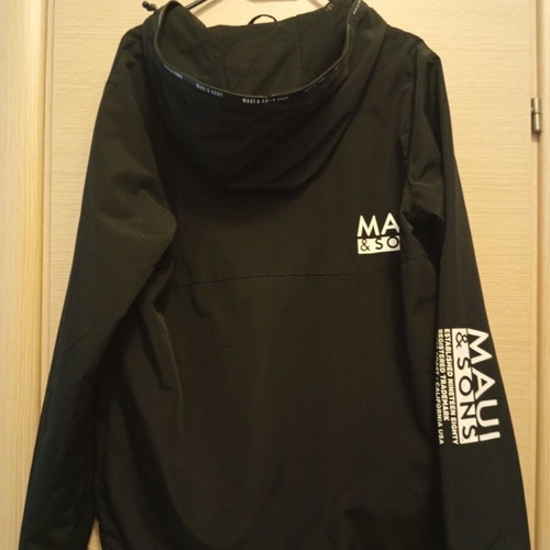 Maui & Sons windbreaker jacket like new, black, size M
