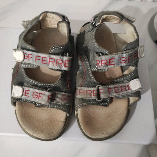 GF FERRE kids sandals used, gray, size 26