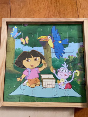 Ξύλινα παζλ Dora the Explorer σετ 4 τεμαχίων καινούργια σε ξύλινο κουτί
