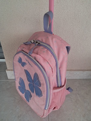 Polo Junior Little School Trolley Bag Pink with Bottle Holder 10lt like new