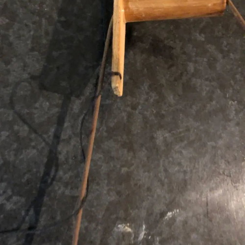 Puppet doll used vintage old wooden with metal controller